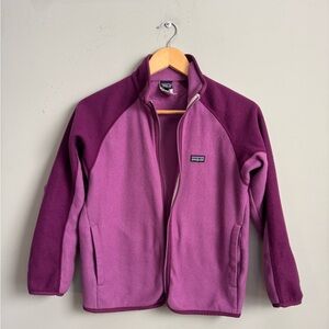 Patagonia Kids Two-Tone Purple Fleece Jacket